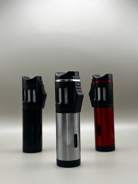 IGNIRO Jetline – Premium Triple-Jet Cigar Lighter with Built-In Rest